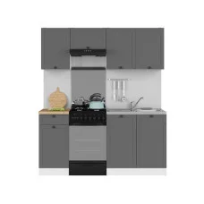 Modular kitchen JUNONA LINE 170 ZBL BRW graphite